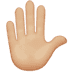 ✋🏼 raised hand: medium-light skin tone display on Apple